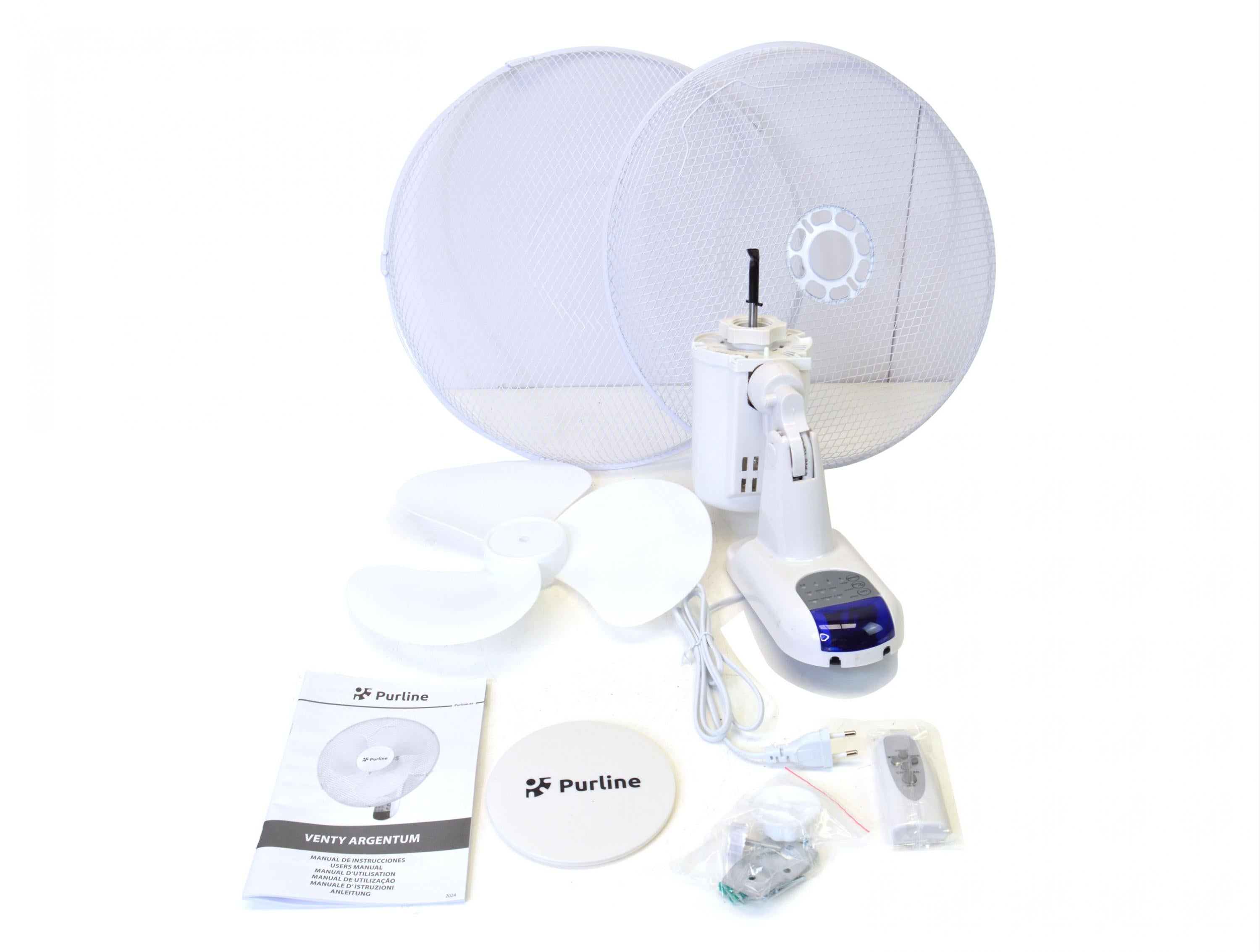VENTY ARGENTUM: Ventilateur mural numérique avec commande