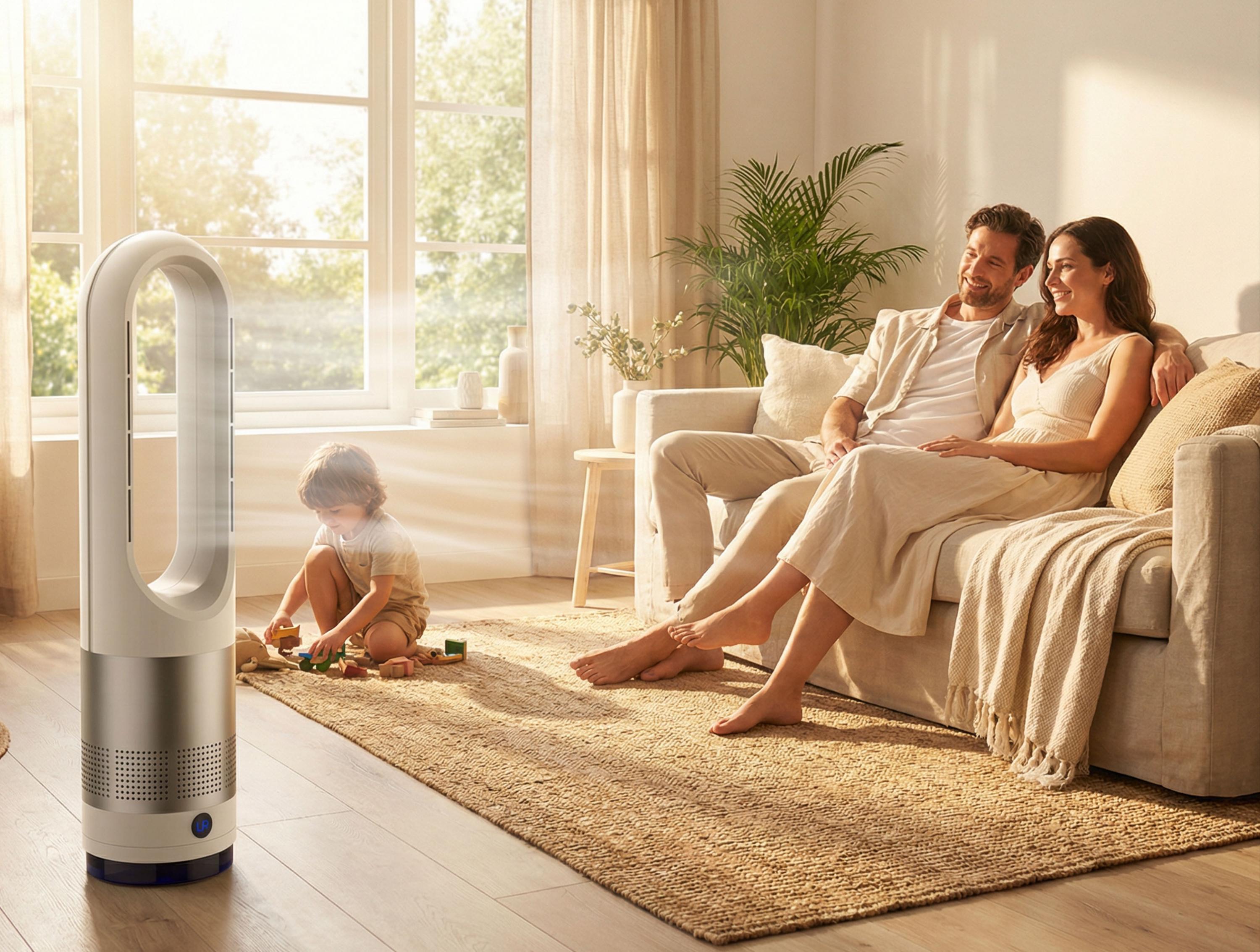 VENTY ZONDA: Ventilateur chauffant sans pales avec oscillation et 8 vitesses
