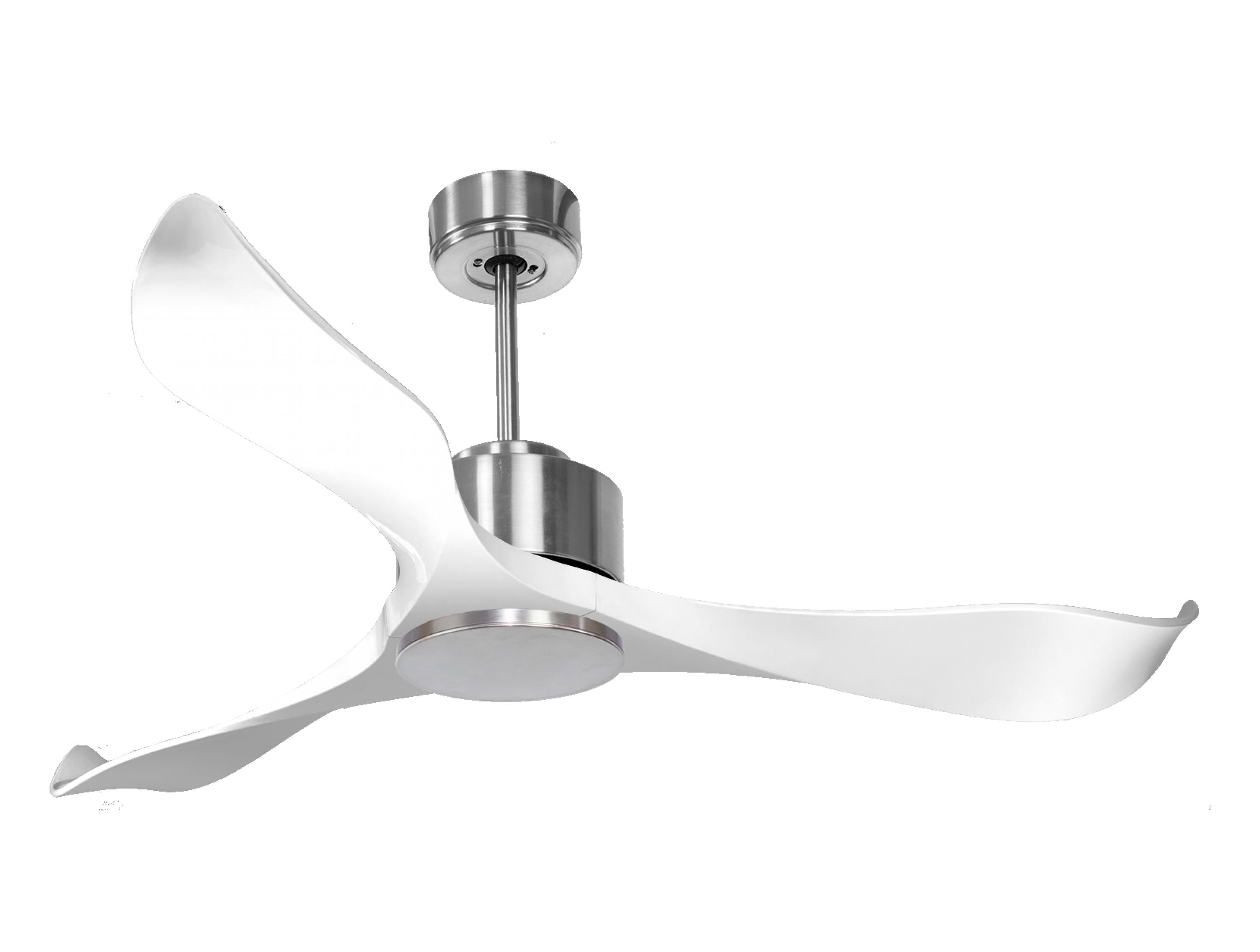 Ventilateur de plafond Réversible  Thermostat Wifi Moteur à courant continu Toits en pente Télécommande Adaptateur 2/3 Lames Hypersilence Mémoire Shopify Vendible (AUTOMATIQUE)