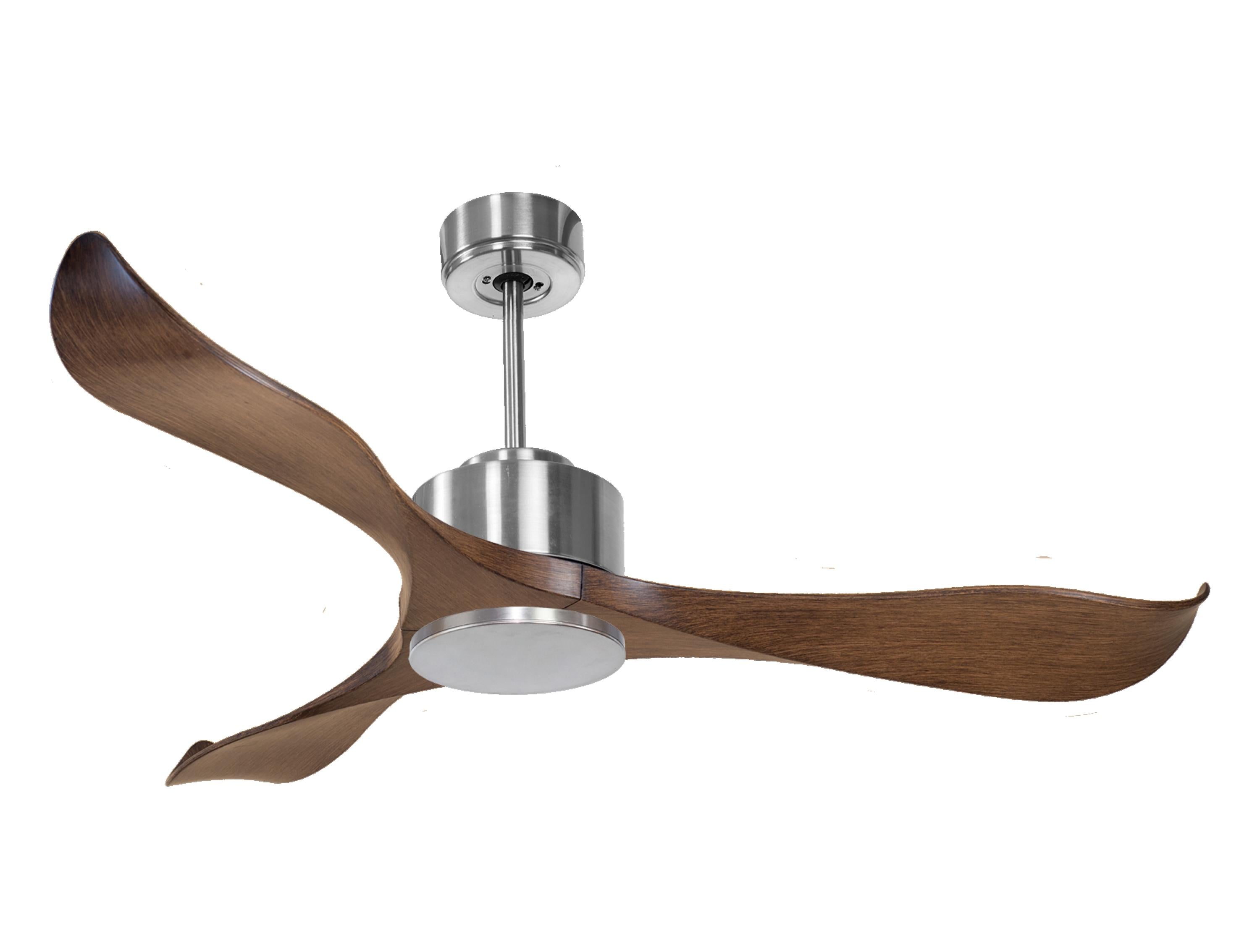 Ventilateur de plafond Réversible  Thermostat Wifi Moteur à courant continu Toits en pente Télécommande Adaptateur 2/3 Lames Hypersilence Mémoire Shopify Vendible (AUTOMATIQUE)