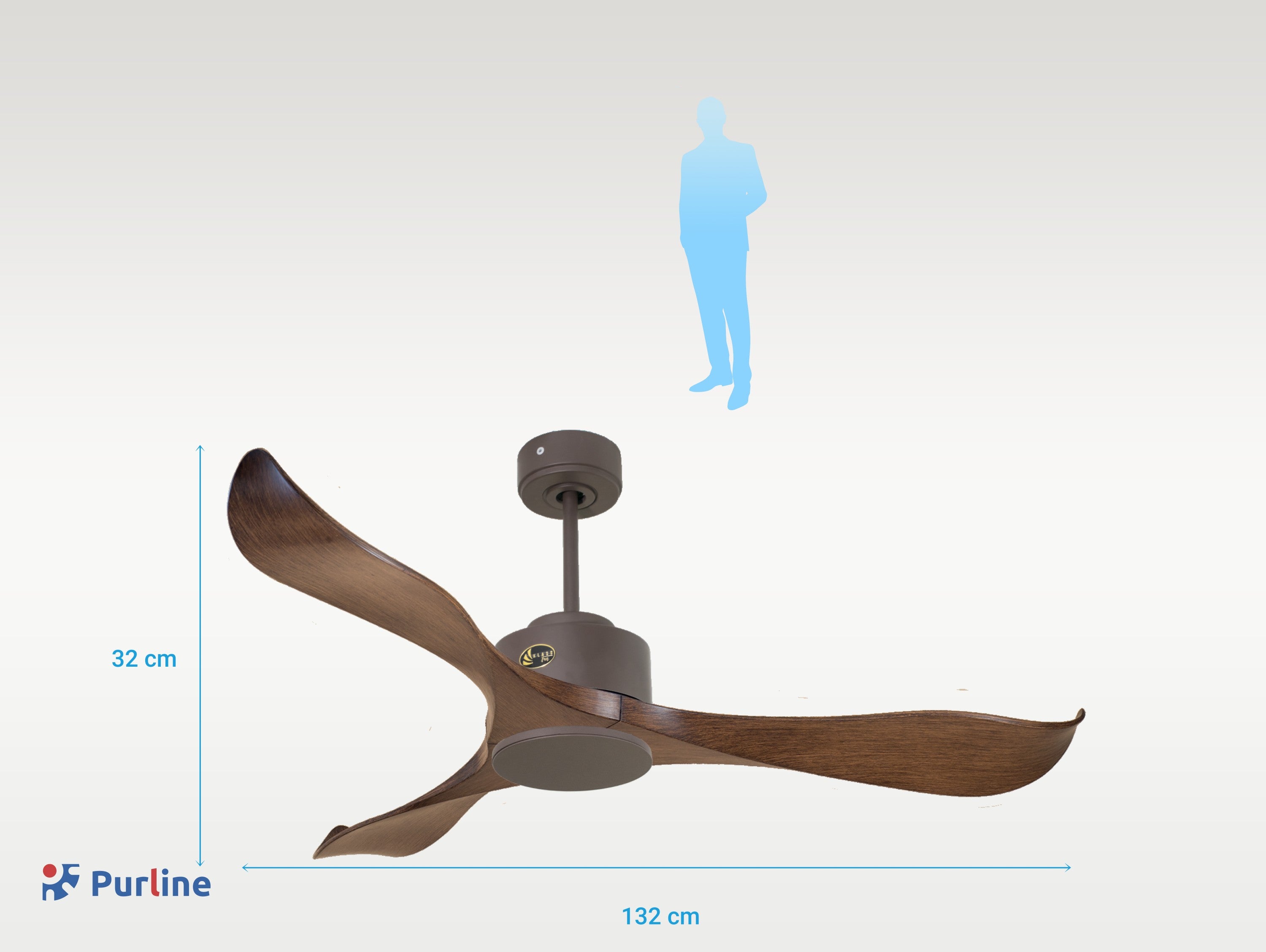   Ventilateur de plafond ø132 cm avec Wifi Réversible Hypersilence