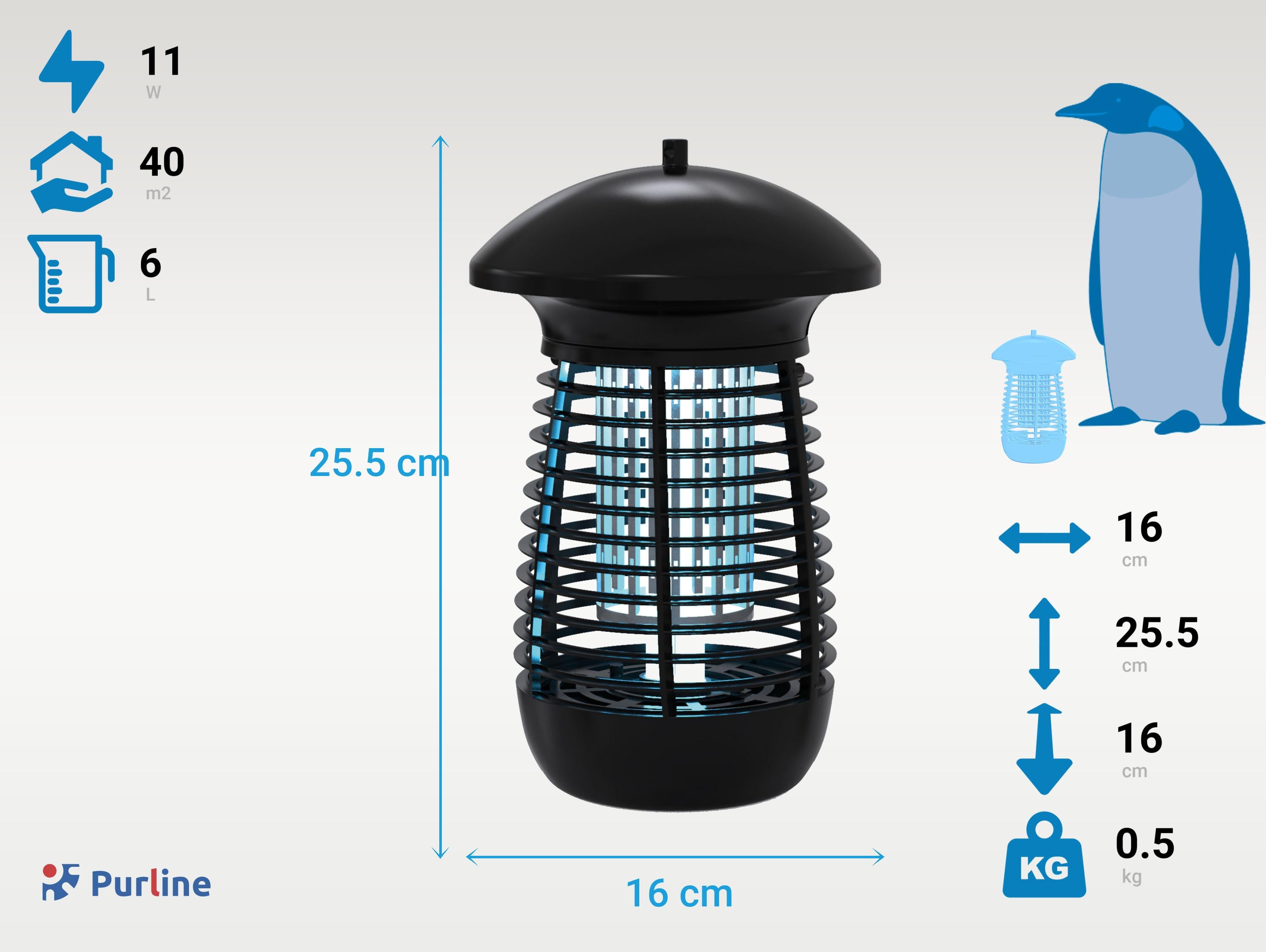 Lampe Anti-Moustiques 9W avec lumière ultraviolette