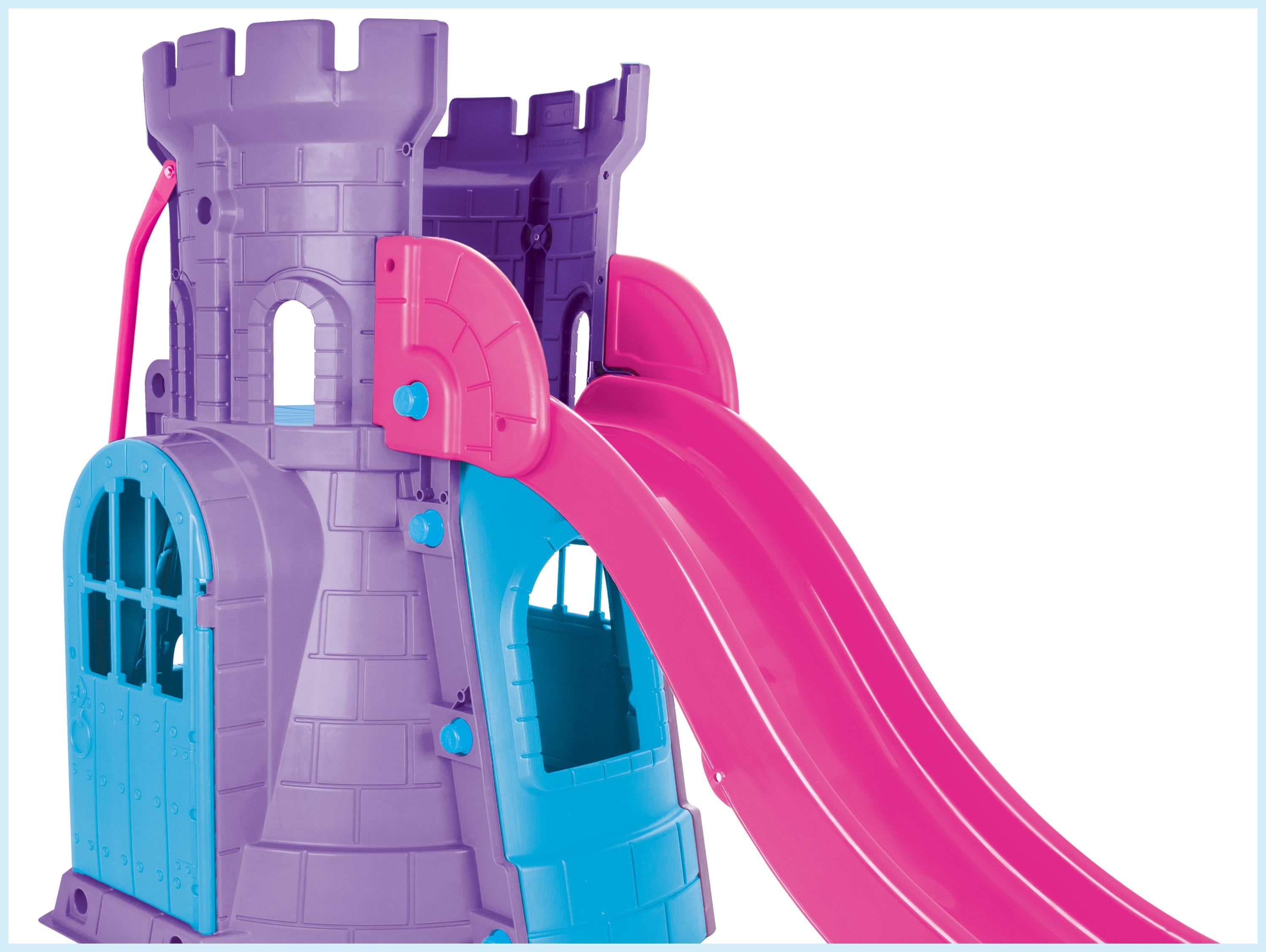 Château en plastique pour enfants avec toboggan CASTLE SLIDE