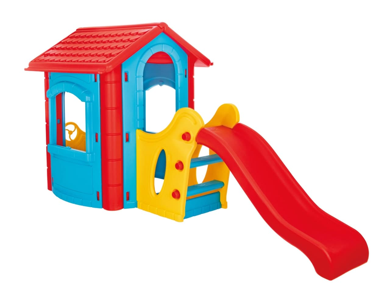 Maison de jeu en plastique avec toboggan HAPPY HOUSE WITH SLIDE