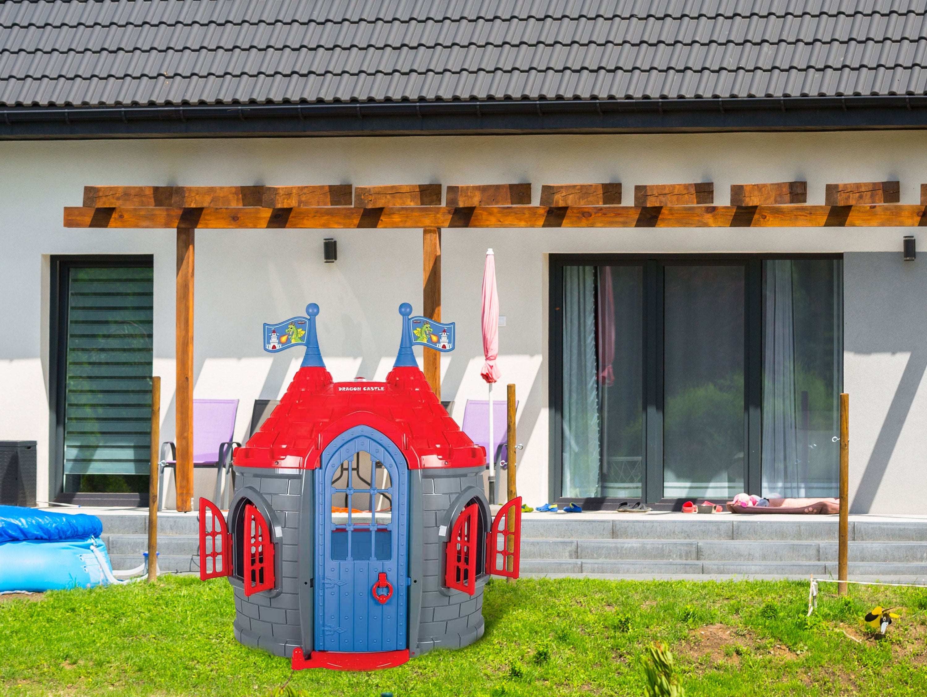 Château en plastique pour enfants CASTLE DU DRAGON