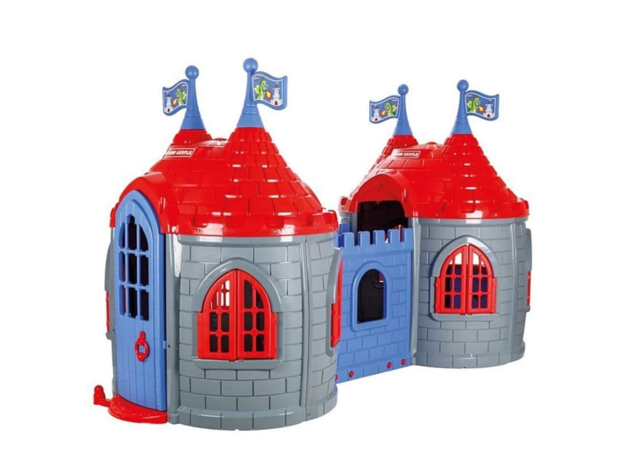 Château pour enfants en plastique avec deux tours CASTLE DU DRAGON DOUBLE