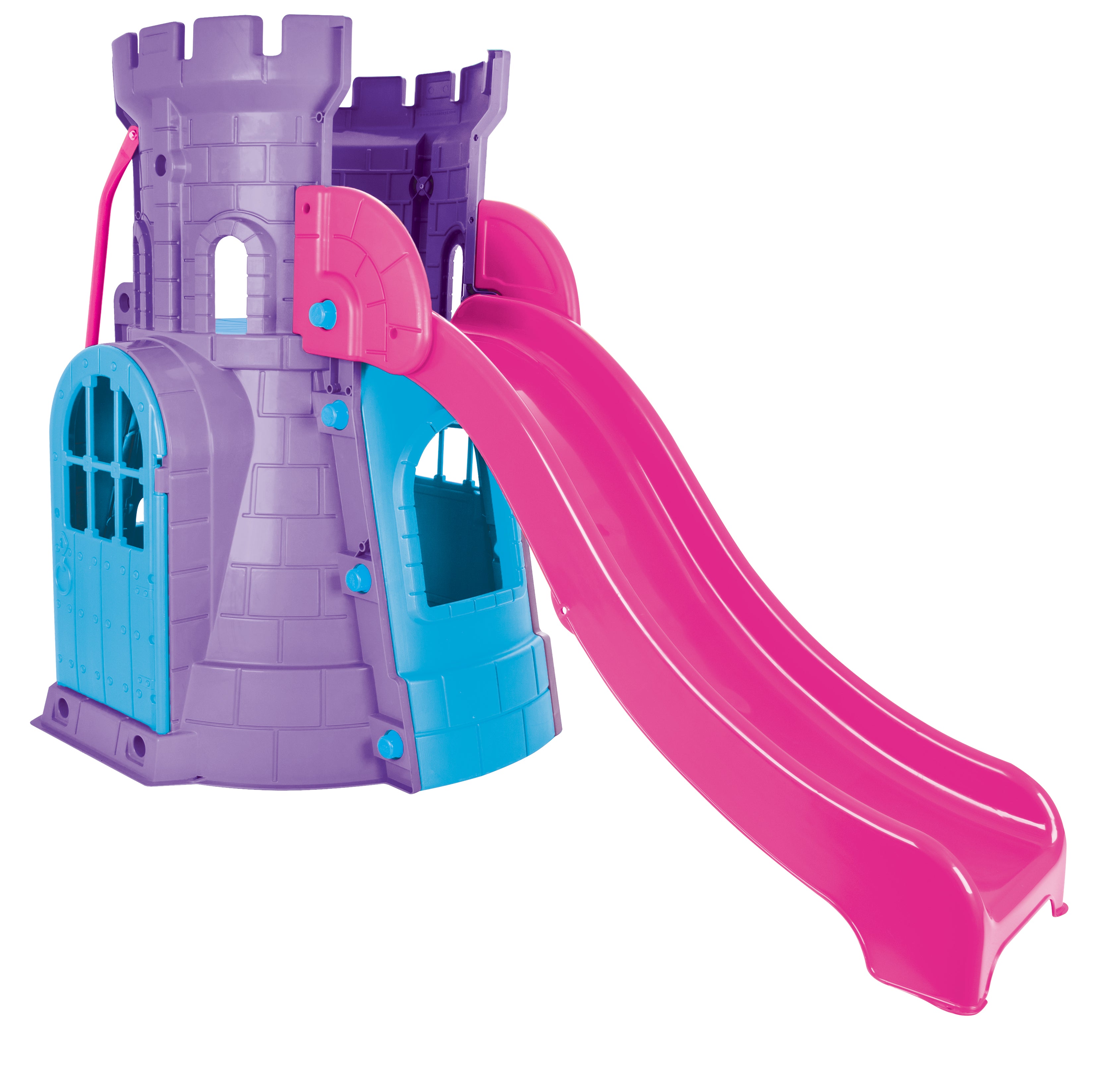 Château en plastique pour enfants avec toboggan CASTLE SLIDE