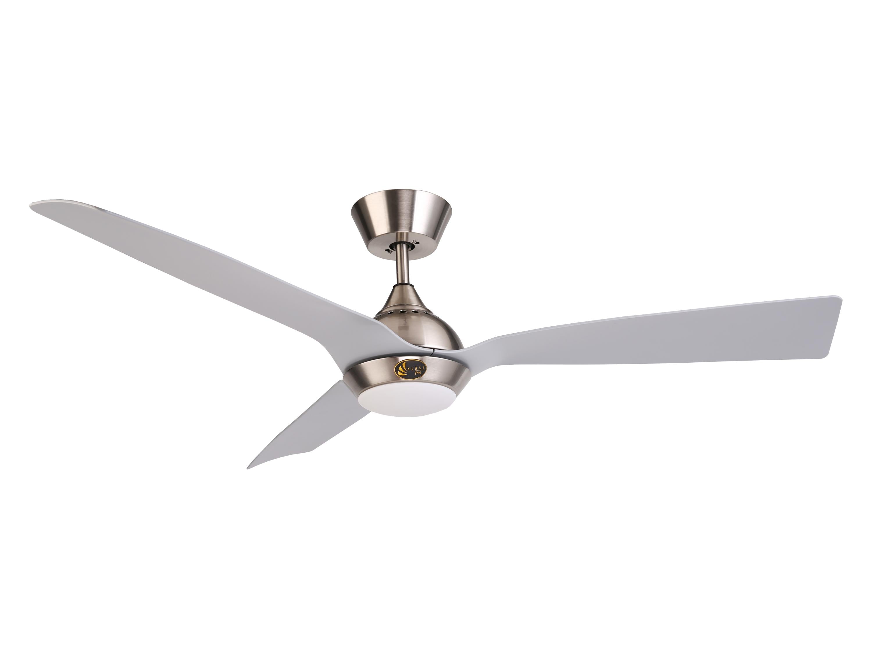 Ventilateur de plafond DC gris avec pales de 132cm et lumière pour 35m2