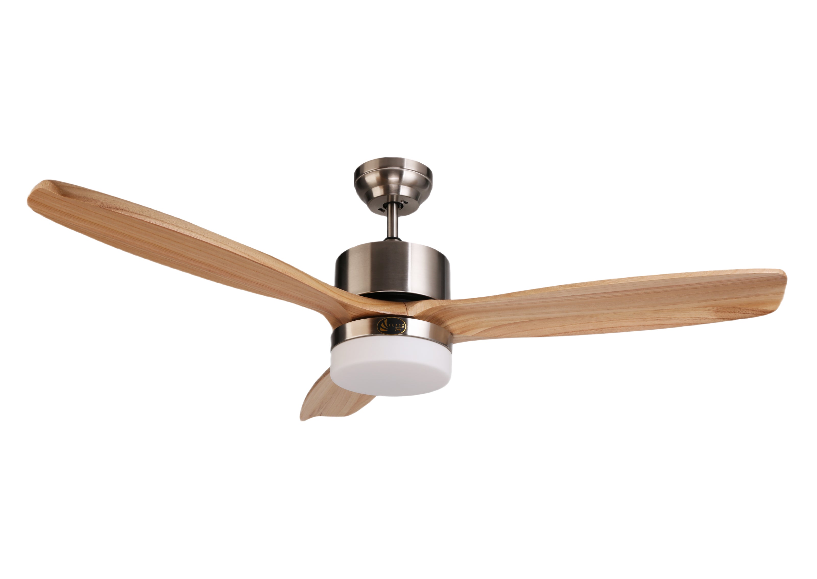 Ventilateur de plafond DC brun avec pales de 132cm et lumière pour 35m2