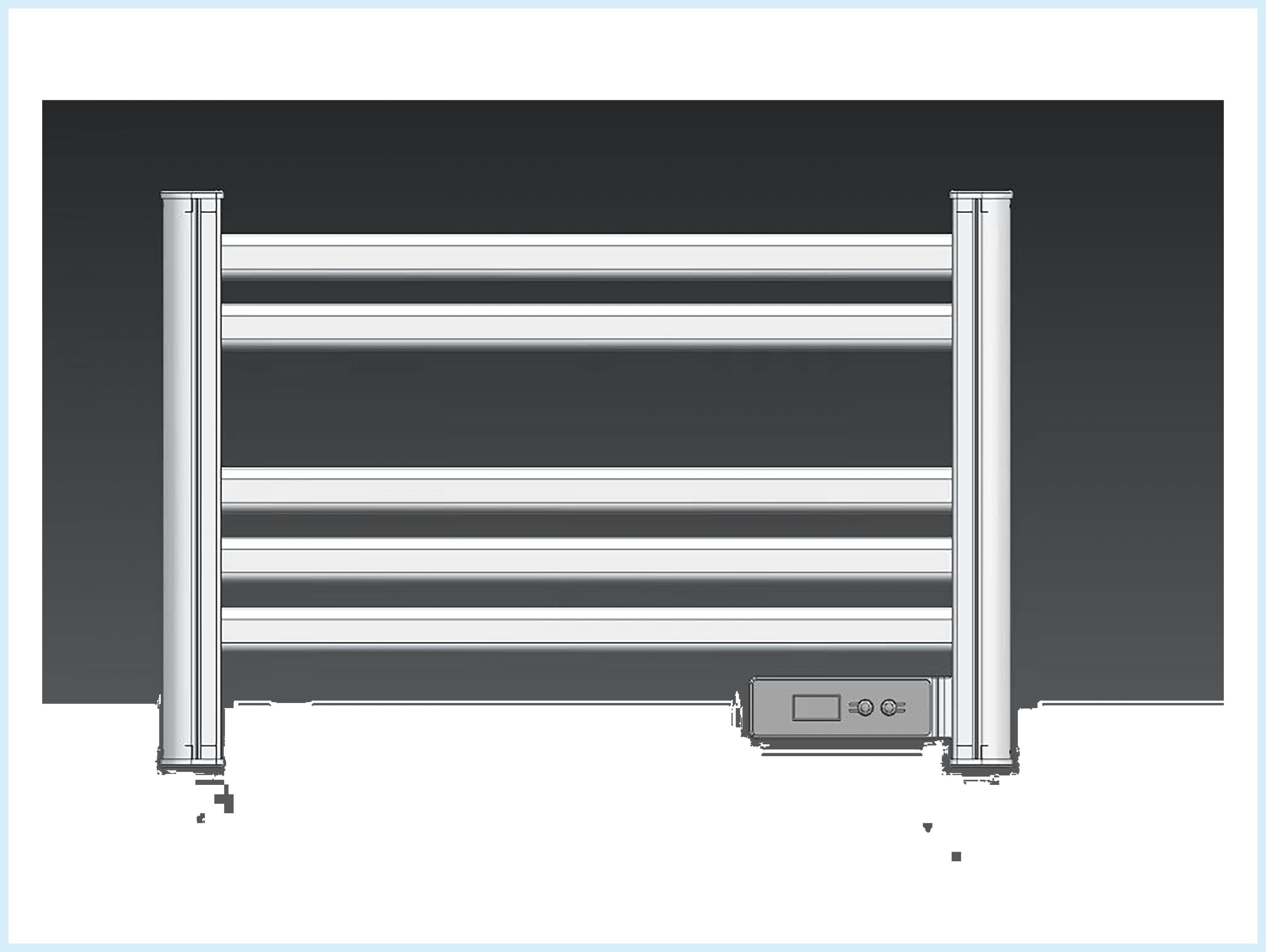 Porte-serviettes électrique compact chromé 100W