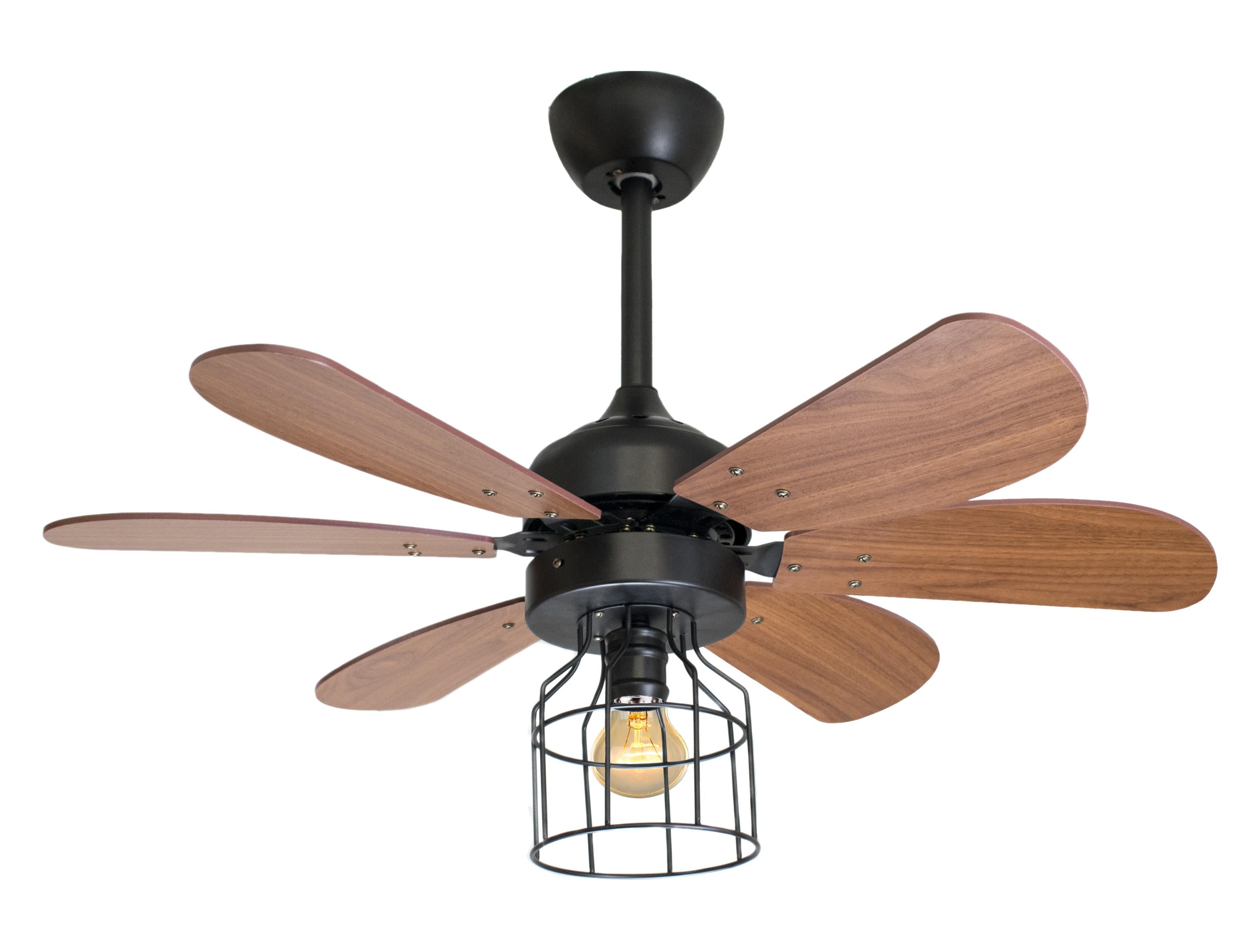 Ventilateur de plafond DC brun avec pales de 91cm et lumière pour 15m2