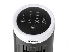 Ventilateur tour compact rotatif noir