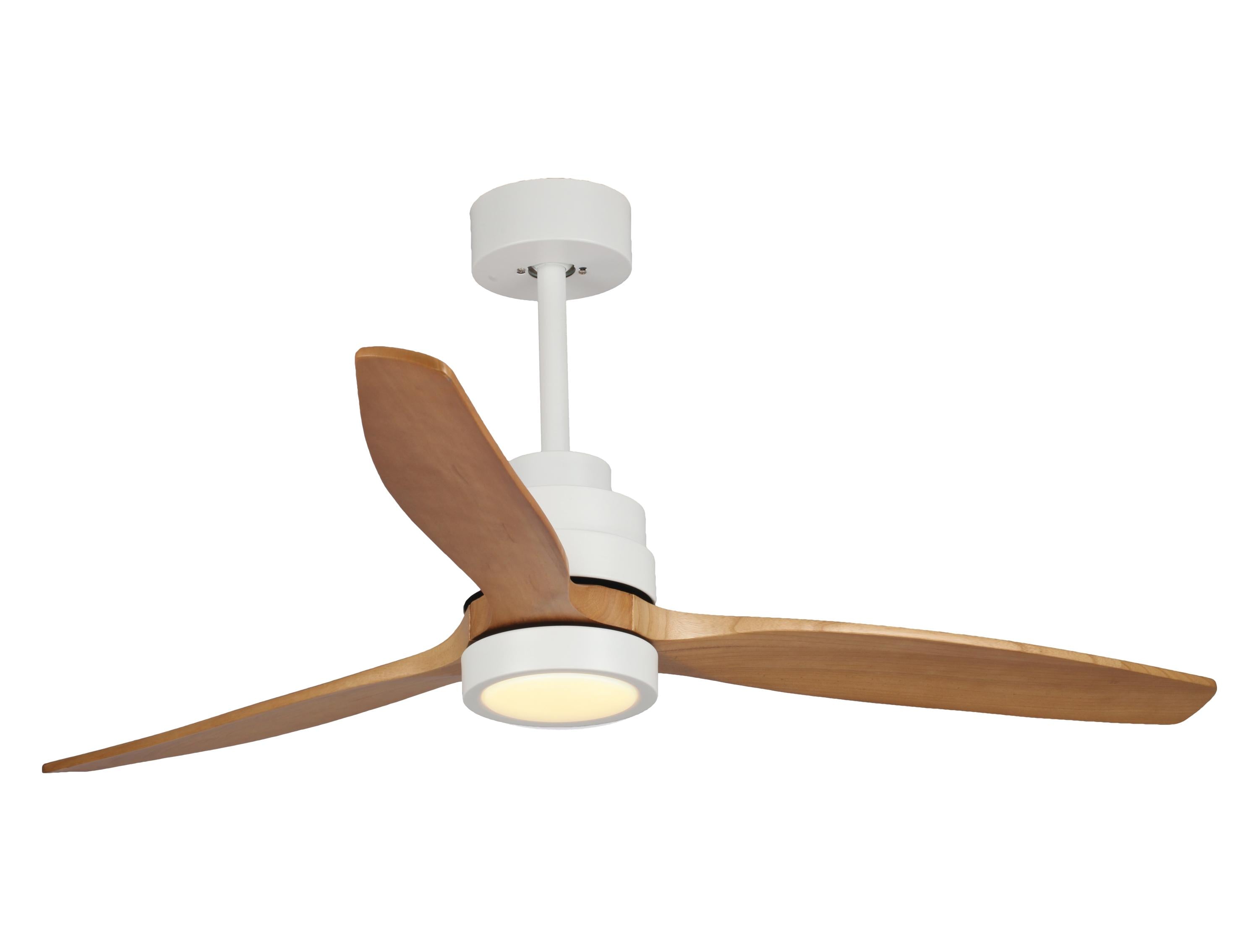 Ventilateur de plafond DC blanc avec pales 179RPM et lumière pour 35m2